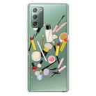 For Samsung Galaxy Note20 Shockproof Painted Transparent TPU Protective Case(Cosmetic) - 1