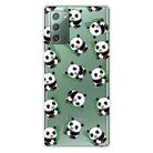 For Samsung Galaxy Note20 Shockproof Painted Transparent TPU Protective Case(Panda) - 1