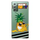 For Samsung Galaxy Note20 Shockproof Painted Transparent TPU Protective Case(Pineapple) - 1