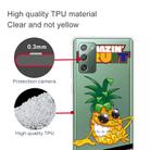 For Samsung Galaxy Note20 Shockproof Painted Transparent TPU Protective Case(Pineapple) - 2