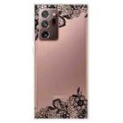 For Samsung Galaxy Note20 Ultra Shockproof Painted Transparent TPU Protective Case(Lace Flower) - 1