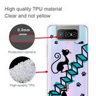 For Asus Zenfone 7 ZS670KS Shockproof Painted Transparent TPU Protective Case(Stair Cat) - 2