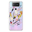 For Asus Zenfone 7 ZS670KS Shockproof Painted Transparent TPU Protective Case(Cosmetic) - 1