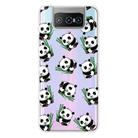 For Asus Zenfone 7 ZS670KS Shockproof Painted Transparent TPU Protective Case(Panda) - 1