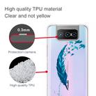 For Asus Zenfone 7 ZS670KS Shockproof Painted Transparent TPU Protective Case(Feather) - 1
