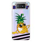 For Asus Zenfone 7 ZS670KS Shockproof Painted Transparent TPU Protective Case(Pineapple) - 1