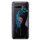 For Asus ROG Phone 3 ZS661KS Shockproof Painted Transparent TPU Protective Case(Feather) - 1