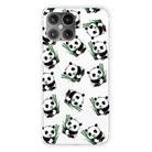 For iPhone 12 mini Shockproof Painted Transparent TPU Protective Case(Panda) - 1