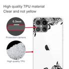 For iPhone 12 mini Shockproof Painted Transparent TPU Protective Case(Lace Flower) - 2