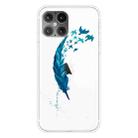 For iPhone 12 mini Shockproof Painted Transparent TPU Protective Case(Feather) - 1