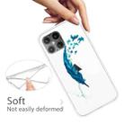 For iPhone 12 mini Shockproof Painted Transparent TPU Protective Case(Feather) - 2