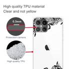 For iPhone 12 Pro Max Shockproof Painted Transparent TPU Protective Case(Lace Flower) - 2