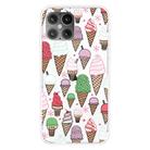 For iPhone 12 / 12 Pro Shockproof Painted Transparent TPU Protective Case(Ice Cream) - 1