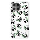 For iPhone 12 / 12 Pro Shockproof Painted Transparent TPU Protective Case(Panda) - 1