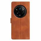 For Realme 14 Pro+ 5G Triangles Embossed Leather Phone Case(Brown) - 3