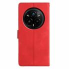 For Realme 14 Pro+ 5G Triangles Embossed Leather Phone Case(Red) - 3