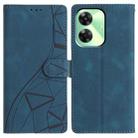 For Realme C61 / C63 Triangles Embossed Leather Phone Case(Blue) - 1