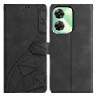 For Realme C61 / C63 Triangles Embossed Leather Phone Case(Black) - 1