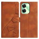 For Realme C61 / C63 Triangles Embossed Leather Phone Case(Brown) - 1