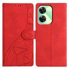 For Realme C61 / C63 Triangles Embossed Leather Phone Case(Red) - 1