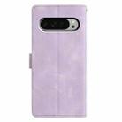 For Google Pixel 9 / 9 Pro Triangles Embossed Leather Phone Case(Purple) - 3