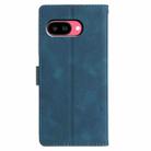 For Google Pixel 9a Triangles Embossed Leather Phone Case(Blue) - 3