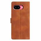 For Google Pixel 9a Triangles Embossed Leather Phone Case(Brown) - 3