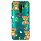 For Xiaomi Redmi 9 Coloured Drawing Pattern Highly Transparent TPU Protective Case(Little Brown Bear) - 1