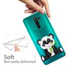 For Xiaomi Redmi 9 Coloured Drawing Pattern Highly Transparent TPU Protective Case(Bamboo Bear) - 1