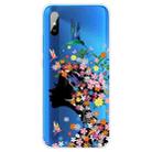 For Xiaomi Redmi 9A Coloured Drawing Pattern Highly Transparent TPU Protective Case(Flower Girl) - 1
