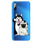 For Xiaomi Redmi 9A Coloured Drawing Pattern Highly Transparent TPU Protective Case(Selfie Dog) - 1