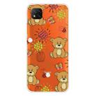 For Xiaomi Redmi 9C Coloured Drawing Pattern Highly Transparent TPU Protective Case(Little Brown Bear) - 1