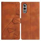 For OnePlus Nord CE4 Triangles Embossed Leather Phone Case(Brown) - 1