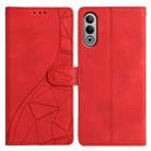 For OnePlus Nord CE4 Triangles Embossed Leather Phone Case(Red) - 1