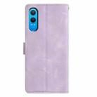 For OnePlus Nord CE4 Lite Triangles Embossed Leather Phone Case(Purple) - 3