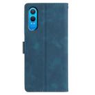 For OnePlus Nord CE4 Lite Triangles Embossed Leather Phone Case(Blue) - 3