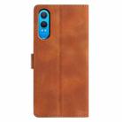 For OnePlus Nord CE4 Lite Triangles Embossed Leather Phone Case(Brown) - 3