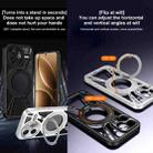 For Redmi K80 Cooling Hollow Metal Holder MagSafe Phone Case(Silver) - 3
