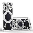 For Redmi K80 Pro Cooling Hollow Metal Holder MagSafe Phone Case(Silver) - 1