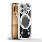 For Redmi K80 Pro Cooling Hollow Metal Holder MagSafe Phone Case(Silver) - 2