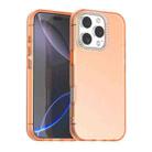For iPhone 16 Pro Candy Diamond Frosted PC Hybrid TPU Phone Case(Orange) - 1
