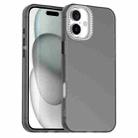 For iPhone 16 Plus Candy Diamond Frosted PC Hybrid TPU Phone Case(Black) - 1