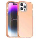 For iPhone 14 Pro Max Candy Diamond Frosted PC Hybrid TPU Phone Case(Orange) - 1