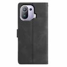 For Xiaomi 11 Pro Triangles Embossed Leather Phone Case(Black) - 3