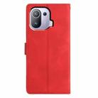For Xiaomi 11 Pro Triangles Embossed Leather Phone Case(Red) - 3