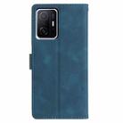 For Xiaomi 11T / 11T Pro Triangles Embossed Leather Phone Case(Blue) - 3