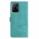 For Xiaomi 11T / 11T Pro Triangles Embossed Leather Phone Case(Green) - 3