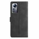 For Xiaomi 12 Pro Triangles Embossed Leather Phone Case(Black) - 3