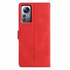 For Xiaomi 12 Pro Triangles Embossed Leather Phone Case(Red) - 3