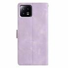 For Xiaomi 13 Triangles Embossed Leather Phone Case(Purple) - 3